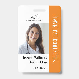 Registriert Krankenpflege RN Medical Orange Foto I Ausweis