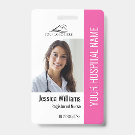 Registriert Krankenpflege RN Medical Pink Foto ID Ausweis