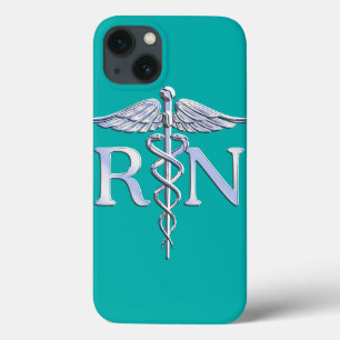 Registriert Krankenschwester RN Caduceus auf Vibra iPhone 13 Hülle