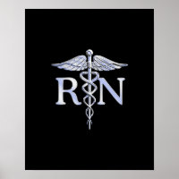 Registriert Krankenschwester RN Silver Caduceus au
