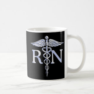 Registriert Krankenschwester RN Silver Caduceus Sn Tasse