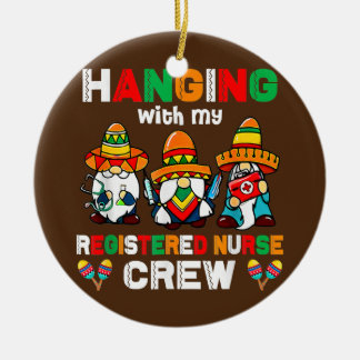 Registriert Nurse Gnome Cinco De Mayo Mexican Keramik Ornament