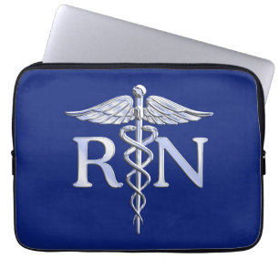 Registriert Nurse RN Caduceus Design Laptopschutzhülle
