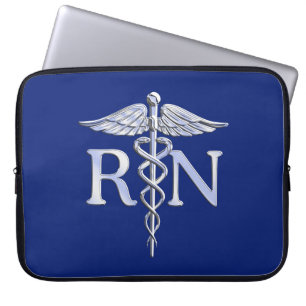 Registriert Nurse RN Caduceus Design Laptopschutzhülle