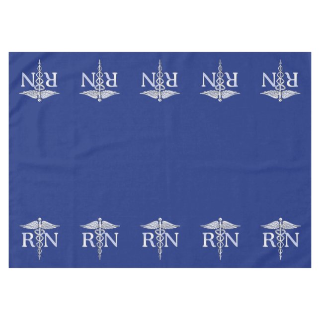 Registriert Nurse RN Caduceus Design Tischdecke (Vorderseite (Horizontal))