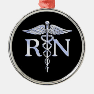 Registriert Nurse RN Caduceus Schlangen Stil auf s Ornament Aus Metall