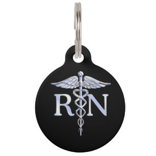 Registriert Nurse RN Caduceus Schlangen Stil auf s Tiermarke