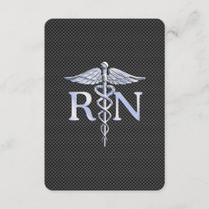 Registriert Nurse RN Caduceus Snakes Begleitkarte