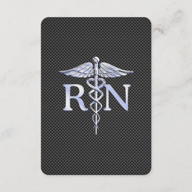 Registriert Nurse RN Caduceus Snakes Begleitkarte (Vorderseite)
