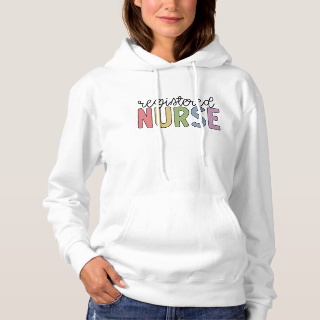 Registriert Nurse RN Nurse Abschluss Hoodie (Vorderseite)