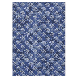 Registriert Nurse RN Silber Caduceus Navy Blue Cam Tischdecke