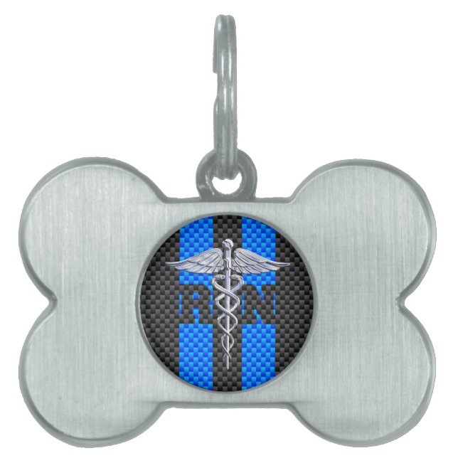 Registriert Nurse RN Silver Caduceus Tiermarke (Vorderseite)