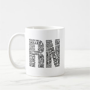 Registriert Nurse Word Art RN Kaffeetasse