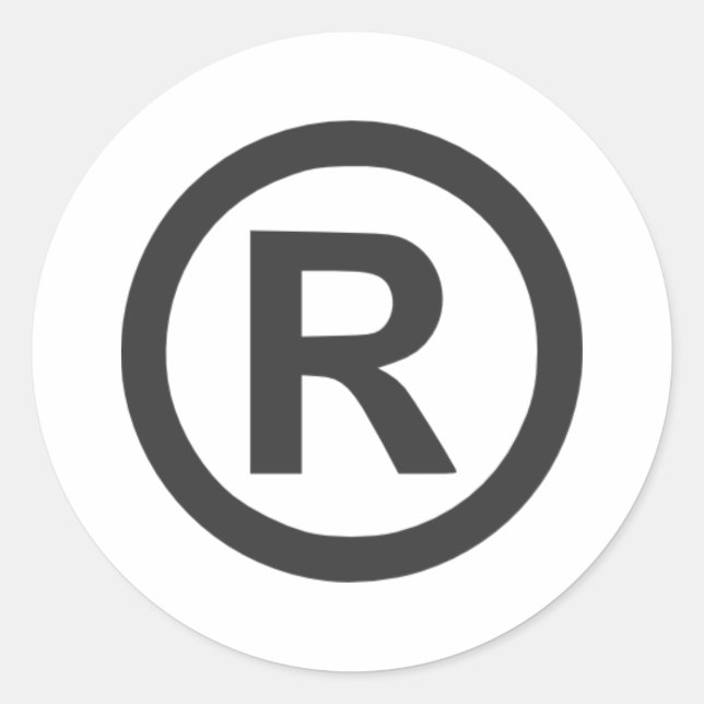 Registriert Runder Aufkleber (Vorderseite)