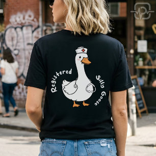 Registrierte Alberne Gans Lustige Krankenschwester T-Shirt