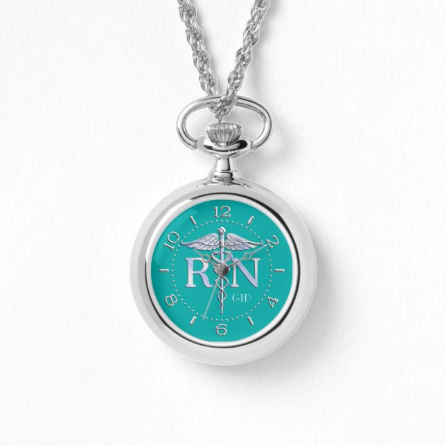 Registrierte Krankenpflege RN Monogram Watch on Tu Armbanduhr (Vorderseite)