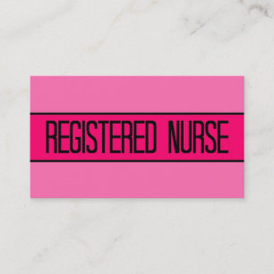 Registrierte Krankenschwester Baby- und Hot-Pink-V Visitenkarte