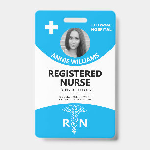 Registrierte Krankenschwester Kadukus und Logo bla Ausweis