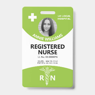 Registrierte Krankenschwester Kadukus und Logo Lim Ausweis