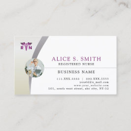 Registrierte Krankenschwester mit RN-Logo und Foto Visitenkarte