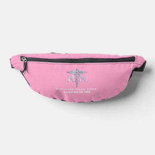Registrierte Krankenschwester RN Caduceus mit Text Bauchtasche