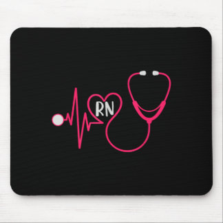 Registrierte Krankenschwester Rn Herzschlag Ekg St Mousepad