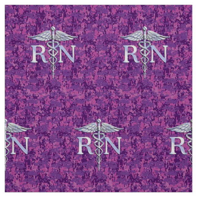 Registrierte Krankenschwester RN silberne Stoff (Muster)