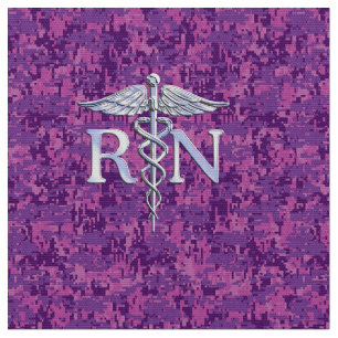 Registrierte Krankenschwester RN silberne Stoff