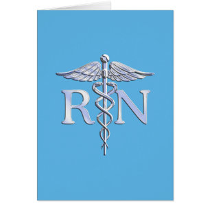 Registrierte Krankenschwester RN Silver Caduceus a