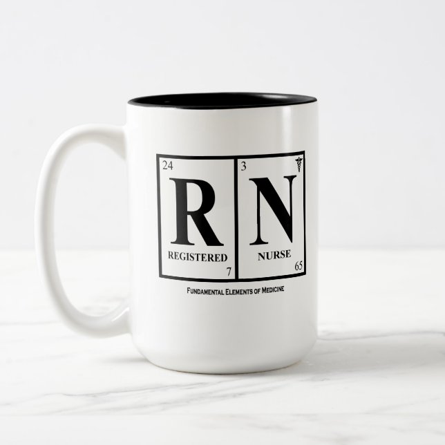 Registrierte Krankenschwester- (RN)Tasse, mit Zweifarbige Tasse (Links)