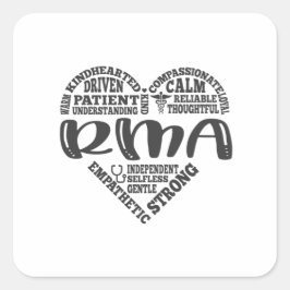 Registrierte medizinische Assistentin, Rma Quadratischer Aufkleber