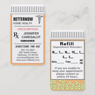 REGISTRIERTE NURSE Erinnerung Visitenkarte