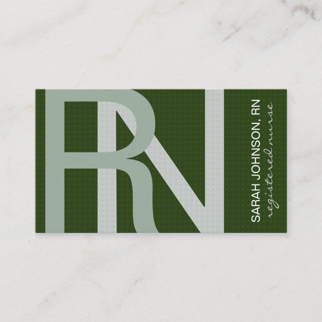 Registrierte Nurse Texturtexturierte FARBEN Visitenkarte (Vorderseite)