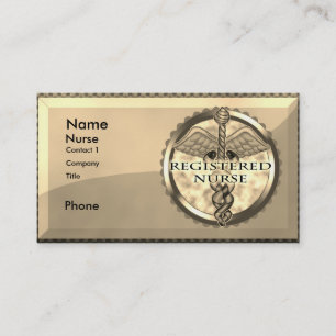 Registrierte Pflegefachfrau Caduceus Visitenkarte