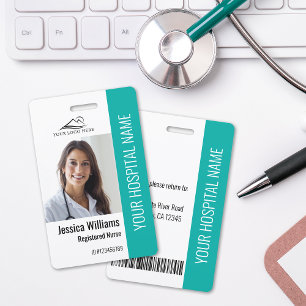 Registrierte Pflegefachfrau RN Medizinisches Teal  Ausweis