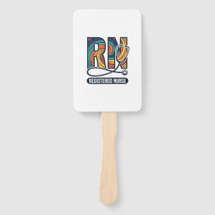 Registrierte Pflegefachfrau RN Vintage-Regenbogen- Fächer