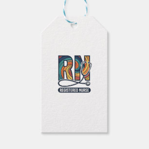 Registrierte Pflegefachfrau RN Vintage-Regenbogen- Geschenkanhänger