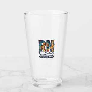 Registrierte Pflegefachfrau RN Vintage-Regenbogen- Glas