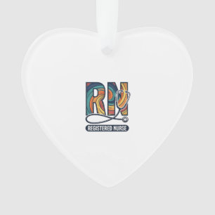 Registrierte Pflegefachfrau RN Vintage-Regenbogen- Ornament