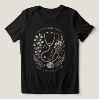 Registrierte Pflegefachkraft Vintage Botanisches S Tri-Blend Shirt