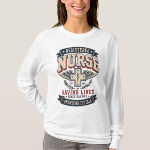 Registrierte Pflegefachkraft Vintage Stab des Askl T-Shirt