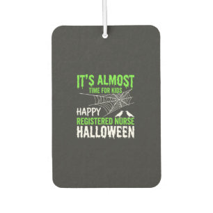 Registrierte Pflegekraft Halloween Spinnennetz und Autolufterfrischer