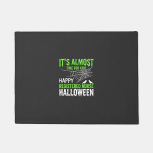 Registrierte Pflegekraft Halloween Spinnennetz und Fußmatte