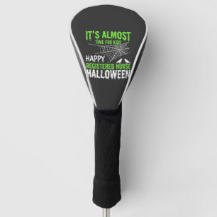 Registrierte Pflegekraft Halloween Spinnennetz und Golf Headcover