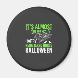 Registrierte Pflegekraft Halloween Spinnennetz und Magnet