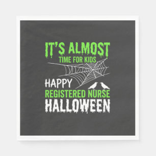 Registrierte Pflegekraft Halloween Spinnennetz und Serviette