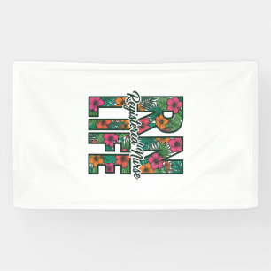 Registrierte Pflegekraft RN Life Floral Vektor Des Banner