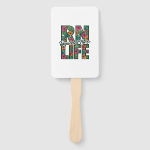 Registrierte Pflegekraft RN Life Floral Vektordesi Fächer