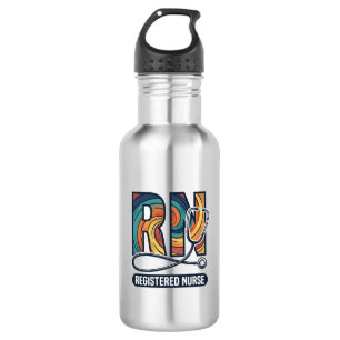Registrierte Pflegekraft RN Vintage-Regenbogen-Vek Edelstahlflasche
