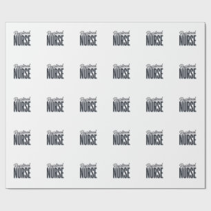 Registrierte Pflegekraft Skript-Typografie Vektor- Geschenkpapier
